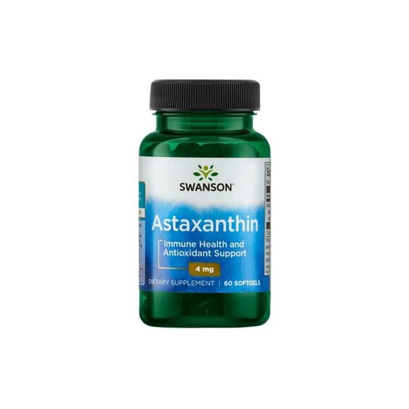Astaxanthin, 4mg, 60 Capsule- Antioxidant, sustine o piele sanatoasa, supliment pentru antrenament si exercitii Beneficii Astaxa