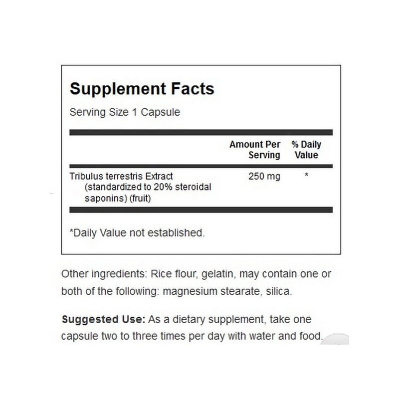 Swanson Mega Tribulus Extract, 250mg - 120 Capsule - 1 | YEO