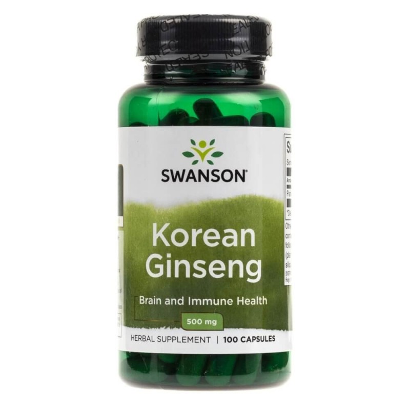 Antioxidant puternic care poate reduce inflamatia, poate aduce beneficii functiei creierului, Korean Ginseng, 500mg, 100 Capsule