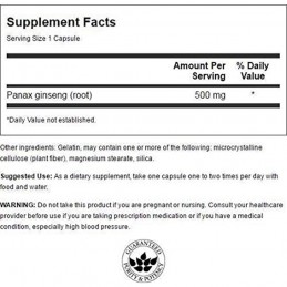 Swanson Korean Ginseng, 500mg - 100 Capsule Beneficii ginseng- antioxidant puternic care poate reduce inflamatia, poate aduce be