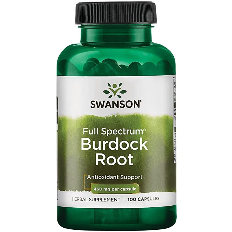 Swanson Burdock Root 460 mg 100 Capsule – Radacina de Brusture pentru Detox si Piele Beneficii Burdock Root (Radacina de brustur