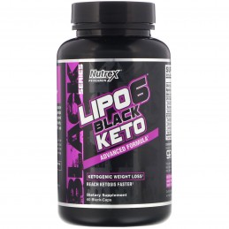 Supliment alimentar Lipo-6 Black Keto (arzator de grasimi) - 60 Capsule, Nutrex BENEFICII LIPO-6 BLACK KETO- ajuta in pierderea 