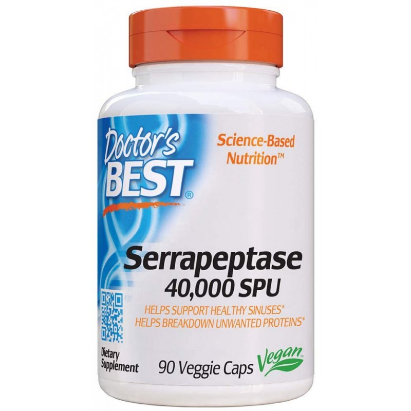 Doctor's Best Serrapeptase - 40 000 SPU - 90 Capsule