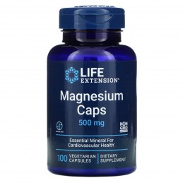 Magnesium Caps, 500mg, 100 Capsule, Ajuta la scaderea tensiunii arteriale, protejeaza sistemul nervos, suport pentru inima Benef