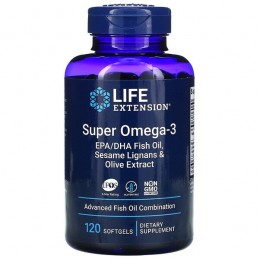 Life Extension Super Omega-3 - 120 Capsule Benefiii Omega 3- risc redus de boli cardiovasculare, risc redus de cheaguri de sange
