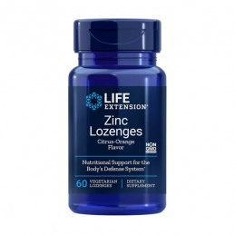Life Extension Zinc Lozenges, Natural Citrus-Orange - 60 Capsule Beneficii Zinc- reglarea proceselor metabolice si a activitatii