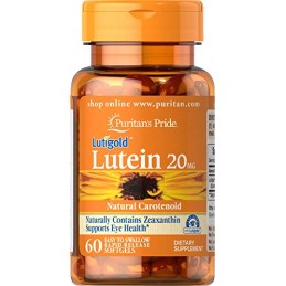 PURITAN'S PRIDE Luteina (cu Zeaxantina) 20mg - 60 Capsule Beneficii Luteina: este un supliment alimentar care: suprima inflamati