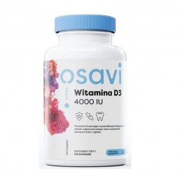 Osavi Vitamin D3 4000IU - 120 Capsule Beneficii Vitamina D3- mentine sanatatea oaselor, amelioreaza mai multe boli, ajuta la red