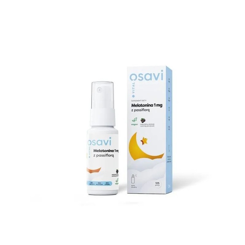 Osavi Melatonin with Passion Flower Oral Spray, 1mg (Blackcurrant) - 25 ml. Beneficii Melatonina- imbunatateste calitatea somnul