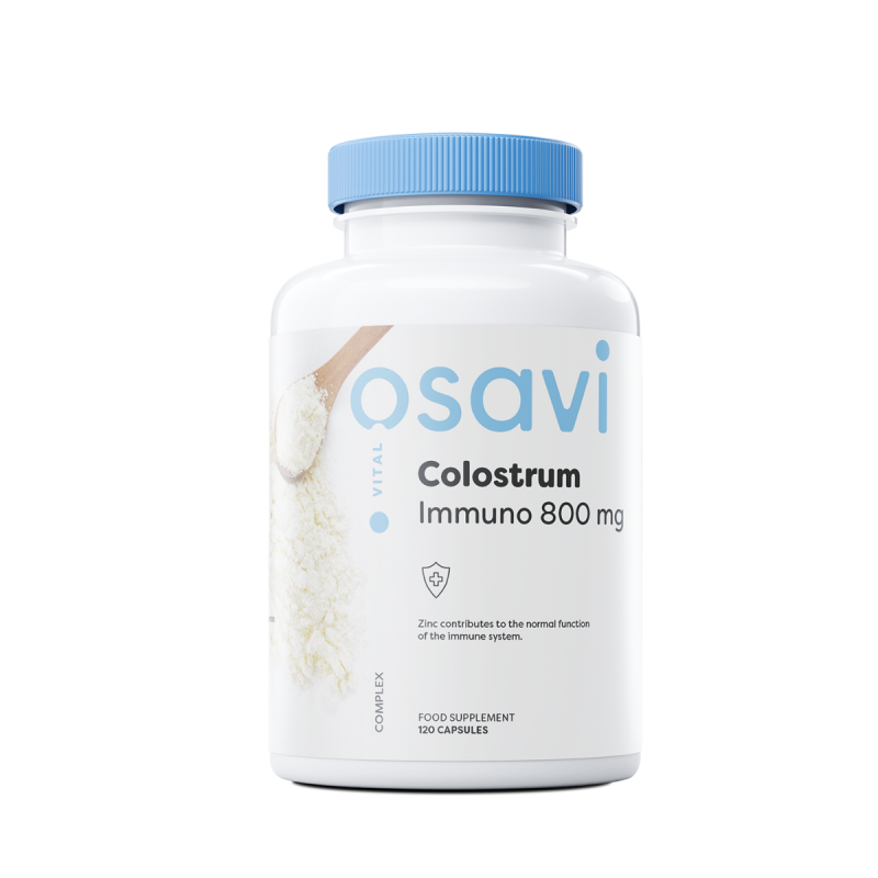 Osavi Colostrum Immuno, 800mg - 120 Capsule Beneficii Colostrum Immuno- colostrum bovinum contine imunoglobuline g care protejea