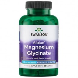 Albion Magnesium Glycinate - Magneziu Glicinat 133 mg 90 Capsule, Swanson Albion Magneziu Glicinat benefii: ajuta la reudcerea s