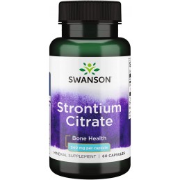 Strontium Citrate, 340mg 60 Capsule, Ajuta la mentinerea oaselor puternice, sanatoase Beneficii Strontium- strontiul este unul d