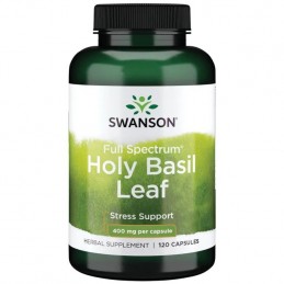 Swanson Holy Basil Leaf (Sfantul Busuioc) 400mg - 120 Capsule Beneficiile Sfantului Busuioc- combate infectiile pielii si acneea