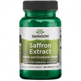 Supliment alimentar Saffron Extract 2% Safranal, 30mg - 60 Capsule- Swanson Beneficii Sofran: promoveaza o stare de spirit buna 