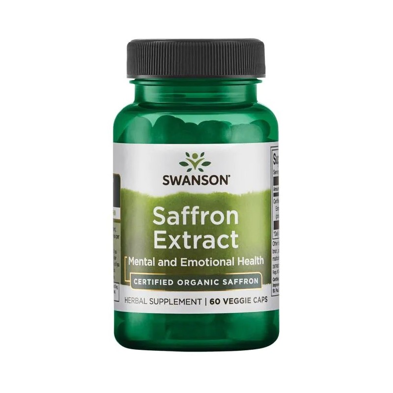 Saffron Extract 30 mg 60 Capsule, Swanson Beneficii Sofran: promoveaza o stare de spirit buna si echilibrul mental, este un anti