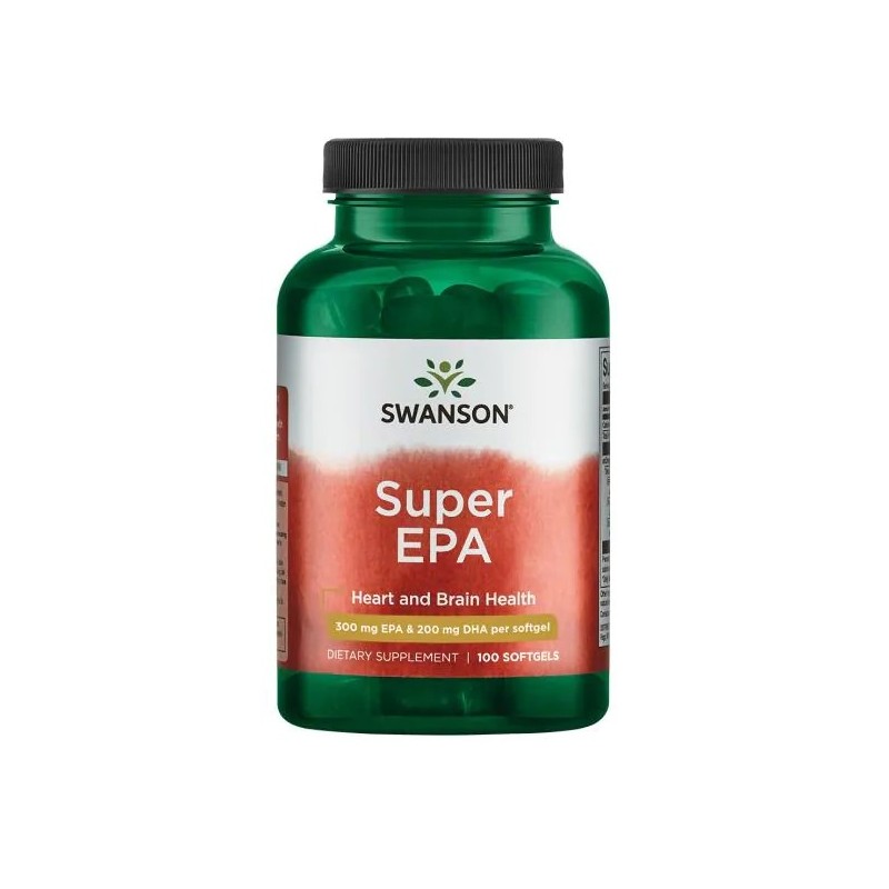 Swanson Super EPA Omega 3 – 100 Capsule – Inima, Colesterol si Trigliceride Beneficii EPA: uleiul de peste ar putea reduce simpt