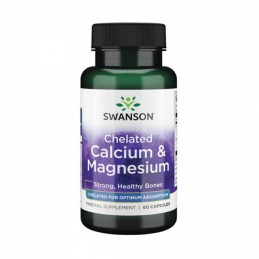 Albion Chelated Calcium & Magnesium 60 Capsule, Swanson Efecte si beneficii Calciu cu Magneziu: mentinerea concentratiilor norma