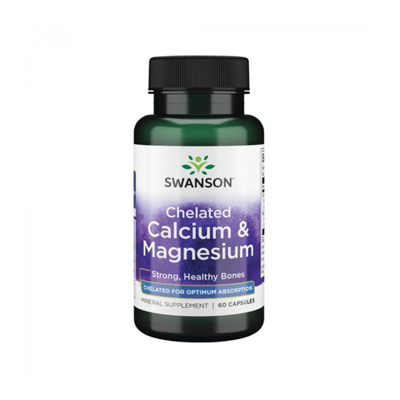 Swanson Albion Chelated Calcium & Magnesium - 60 Capsule Efecte si beneficii: mentinerea concentratiilor normale de calciu in sa