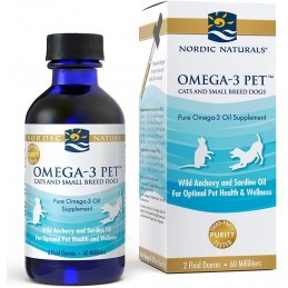 Omega-3 Pet (pentru animale de companie), 60 ml, Special formulat pentru pisica sau cainele dvs. de rasa mica DE CE OMEGA-3 PET 