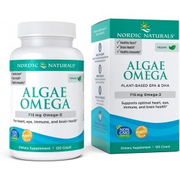 Nordic Naturals Algae Omega - 715mg Omega 3 - 60 Capsule Beneficii Omega 3- risc redus de boli cardiovasculare, risc redus de ch