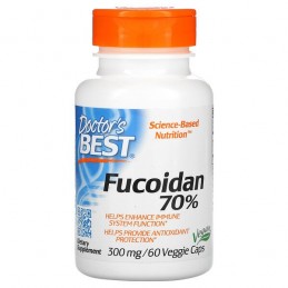 Doctor's Best Fucoidan 70%, 300mg - 60 Capsule Beneficii Fucoidan- imbunatateste functia sistemului imunitar, contine un gluconu