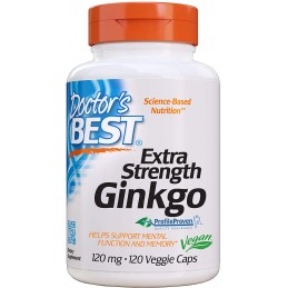 Doctor's Best Extra Strength Ginkgo - 120mg - 120 Capsule Beneficii Ginkgo- ajuta la sustinerea circulatiei in creier, ajuta la 