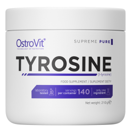 Stimuleaza eliberarea hormonului de crestere care determina cresterea musculara, Supreme Pure Tyrosine 210 grame Beneficii L-TYR