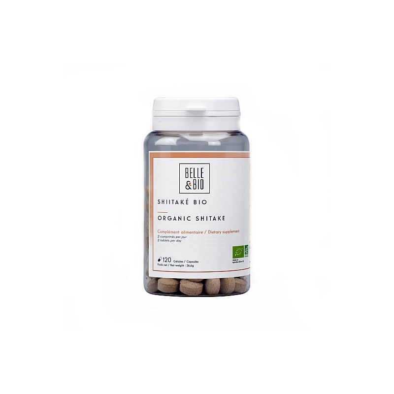 Shiitake Organic, 120 Capsule, Minimizeaza obezitatea, sustine functia imuna, sustine sanatatea cardiovasculara Beneficii Shiita