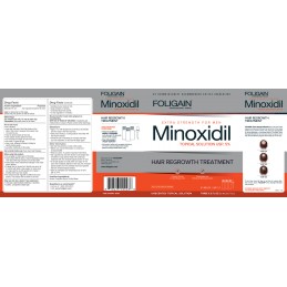 Minoxidil 5% Tratament regenerarea parului pentru barbati, 3 luni, Foligain Solutie potențială și ultrapură 5% Minoxidil, Tratam