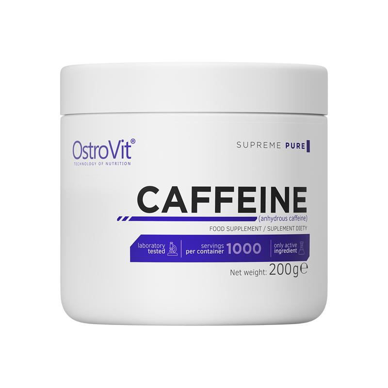 Caffeine, 200 g- Ajuta la accelerarea metabolismului, stimuleaza, adauga energie, sprijina reducerea excesului de grasime Benefi