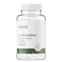 L-Theanine (Teanina) 200 mg + Inulina 100 mg 90 Capsule, OstroVit L-Theanine (Teanina) + Inulina beneficii: regleaza si function