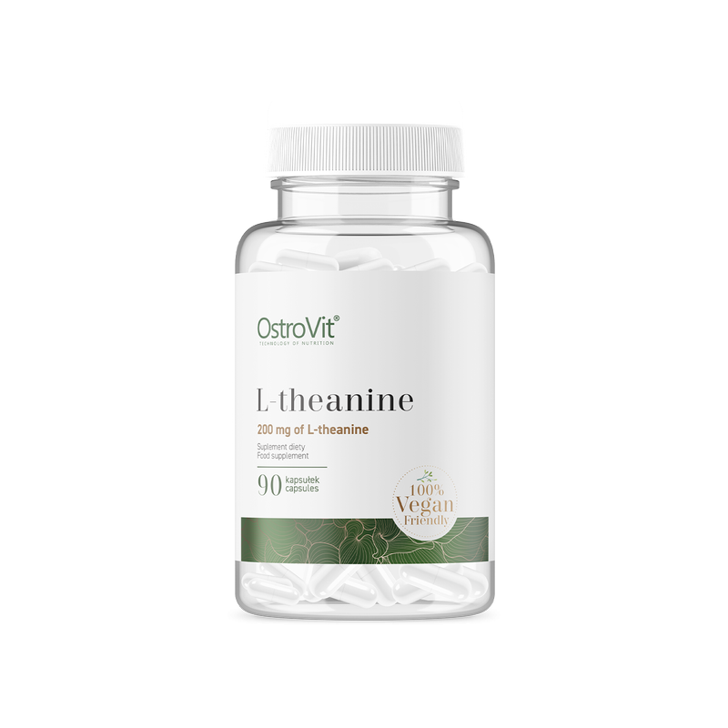 OstroVit L-Theanine 200 mg + Inulina 100 mg 90 Capsule VEGE Beneficii L-Teanina- regleaza si functionarea sistemului digestiv, s