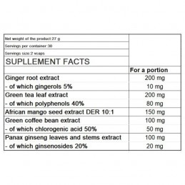 OstroVit Fat Burner Vege 60 capsule - Ardere grasimi si Energie Proprietati si Beneficii OstroVit Fat Burner Vege: produs in cap