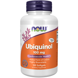 NOW Foods Ubiquinol - 100mg - 120 Capsule Beneficii Ubiquinol - Sprijina sanatatea optima a inimii, sprijina productia de energi