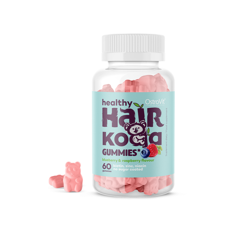 Healthy Hair Koala Gummies 60 bucati (jeleuri Koala pentru par) Beneficii Healthy Hair Koala Gummies- sustine metabolismul energ