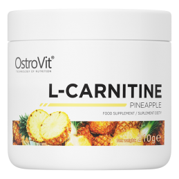 OstroVit L-carnitine 210 g ananas Beneficii Carnitina: sprijina procesele de ardere a grasimilor (absorbtia de energie din grasi