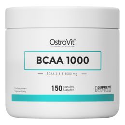 Contribuie la cresterea rezistentei musculare, Supreme Capsules BCAA 1000 mg - 150 Capsule Beneficii BCAA 1000 mg- contribuie la