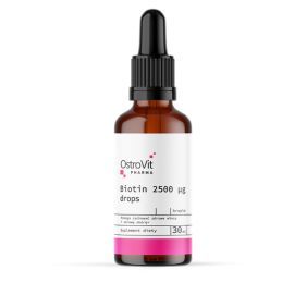 Importanta pentru par, piele si sanatatea unghiilor, Pharma Biotin 2500 µg drops 30 ml (Biotina picaturi) Beneficii Biotina: imp