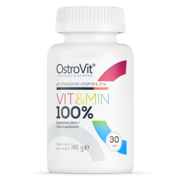OstroVit 100% Vitamin 30 Tablete – Multivitamine Zilnice 100% Vit&amp;Min Beneficii: ofera micronutrientii necesari fiecarui spo