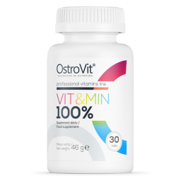 Vit&Min 30 Tablete- Ofera micronutrientii necesari fiecarui sportiv, ajuta la ingrijirea pielii Beneficii OstroVit 100% Vit&amp;