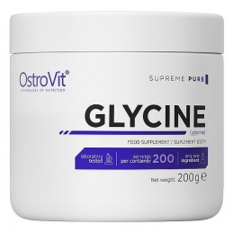OstroVit Glicina Pudra 200 g – Pure Glycine – Aminoacid Glicina beneficii: va ajuta sa adormiti mai repede, cresteti eficienta s