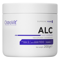 OstroVit ALC Acetyl L-Carnitine 200 g Beneficii ALC Carnitina- sprijina procesele de ardere a grasimilor (absorbtia de energie d