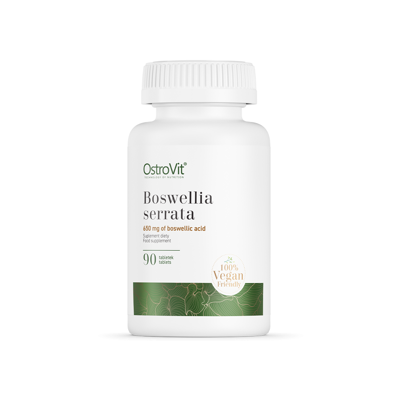 OstroVit Boswellia Serrata VEGE - 90 Tablete Beneficii Boswellia: antiinflamator puternic si natural, fara efecte secundare nega