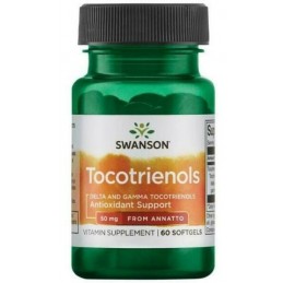 Swanson Tocotrienols 50 mg – 60 Capsule – Antioxidant si Protectie Cardiovasculara Beneficii Tocotrienols: sustine diviziunea ce