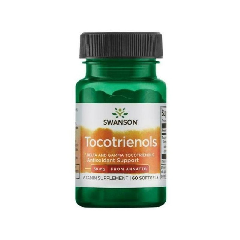 Swanson Tocotrienols 50 mg – 60 Capsule – Antioxidant si Protectie Cardiovasculara Beneficii Tocotrienols: sustine diviziunea ce
