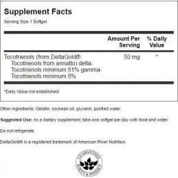 Swanson Tocotrienols 50 mg – 60 Capsule – Antioxidant si Protectie Cardiovasculara Beneficii Tocotrienols: sustine diviziunea ce