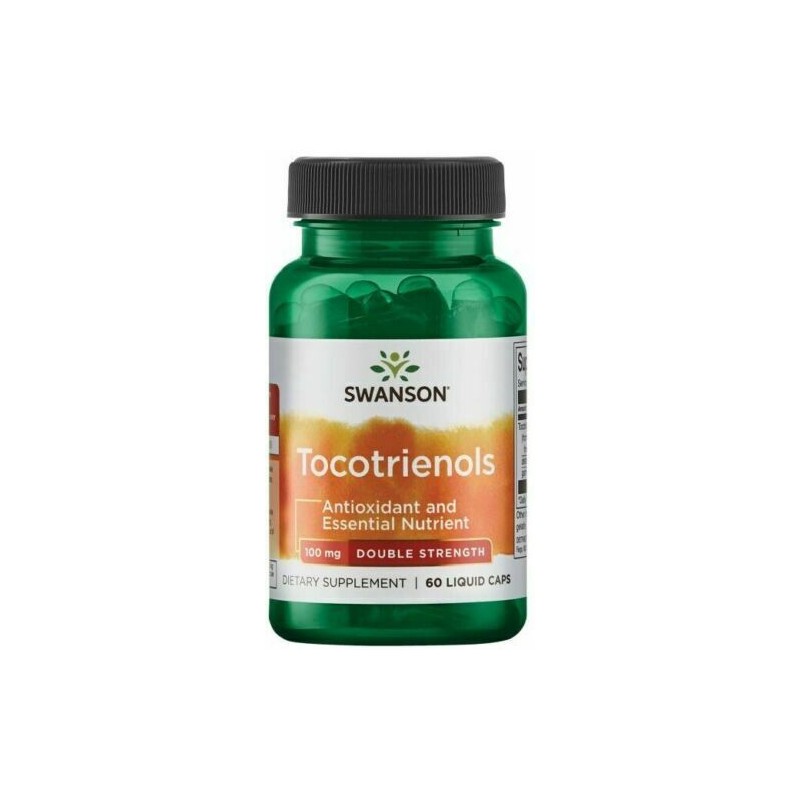 Swanson Tocotrienols 100 mg Double Strength – 60 Capsule Lichide – Vitamina E Premium pentru Inima Beneficii Tocotrienols: susti