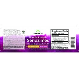 Swanson Serrazimes, 40 000 Units - 60 Capsule Beneficii Serrapeptase- poate ajuta la promovarea sanatatii oaselor si articulatii