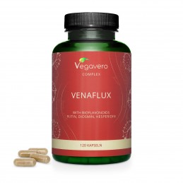 Venaflux Complex, 120 Capsule, Sprijina buna circulatie, produs din ingrediente 100% naturale BENEFICII VENAFLUX- sprijina buna 