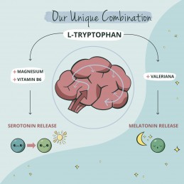 Imbunatateste somnul, amelioareza anxietatea, L-Tryptophan Plus Magneziu + B6 + Valeriana, 120 Capsule BENEFICII L-TRYPTOPHAN- i
